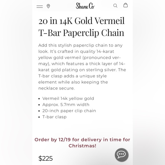 20” 14k Yellow Gold Vermeil - Picture 7 of 10